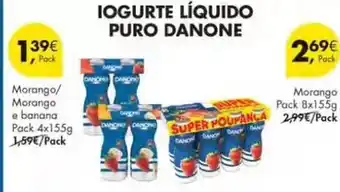 Pingo Doce Danone - iogurte liquido puro promoção