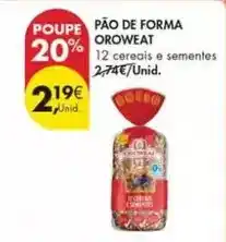 Pingo Doce Oroweat - pão de forma promoção