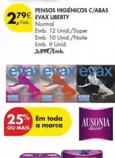 Pingo Doce Evax - pensos higiénicos c/abas promoção