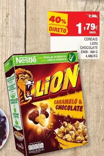 Continente Cereais Lion Chocolate 400g promoção