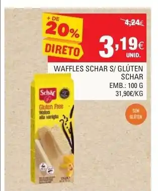 Waffles Schar S/ Glúten Schar 100g