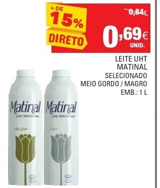 Continente Leite UHT Matinal Selecionado 1L promoção