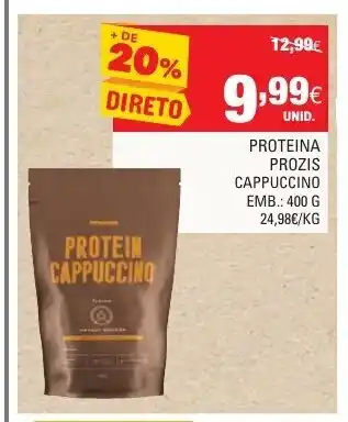 Continente Proteina Prozis Cappuccino 400g promoção