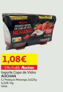 Minipreço logurte Copo de Vidro AÚCHAN promoção