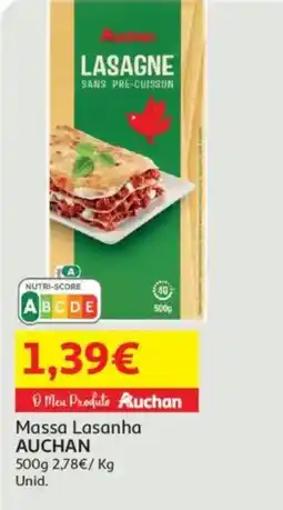 Minipreço Massa Lasanha AUCHAN promoção