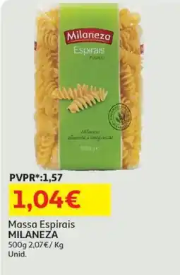 Minipreço Massa Espirais MILANEZA promoção