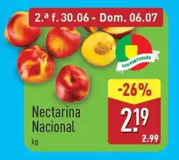 ALDI Nectarina Nacional promoção