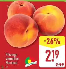 ALDI Pêssego Vermelho Nacional promoção