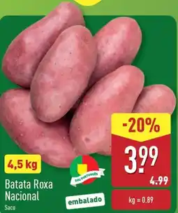 ALDI Batata Roxa Nacional promoção