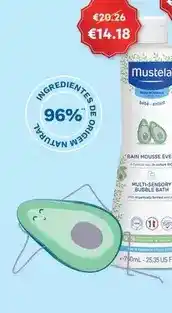 Auchan Mustela - espuma banho mustela:despertar 750ml promoção