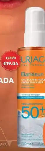 Auchan Uriage - água solar bariesun:fresca spf50+ 200ml promoção