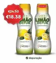 Auchan Diet limão - suplemento depur 2x450ml promoção