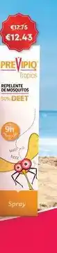Auchan Previpiq - repelente :tropics spray 75ml promoção