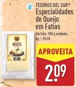 ALDI TESOROS DEL SUR Especialidades de Queijo em Fatias promoção