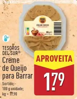 ALDI TESOROS DEL SUR Creme de Queijo para Barrar promoção