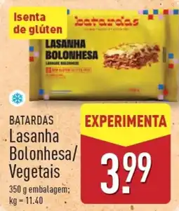 ALDI BATARDAS..Lasanha Bolonhesa/ Lasanha Bolonhesa/ Vegetais promoção