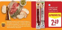 ALDI TESOROS DEL SUR Fuet/Salami promoção