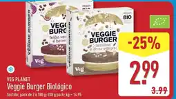 ALDI VEG PLANET Veggie Burger Biológico promoção