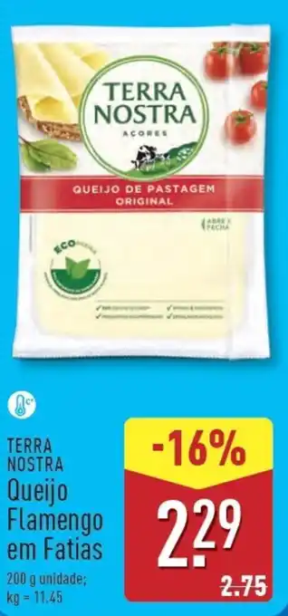 ALDI TERRA NOSTRA Queijo Flamengo em Fatias promoção