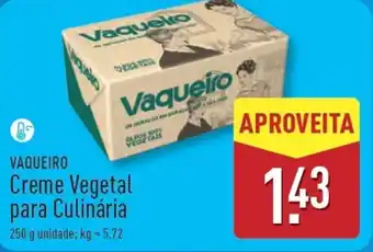 ALDI VAQUEIRO Creme Vegetal para Culinária promoção