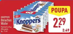 ALDI KNOPPERS Bolachas Wafer promoção