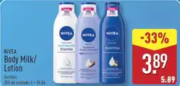 ALDI NIVEA Body Milk/ Lotion promoção