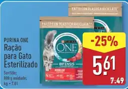 ALDI PURINA ONE Ração para Gato Esterilizado promoção