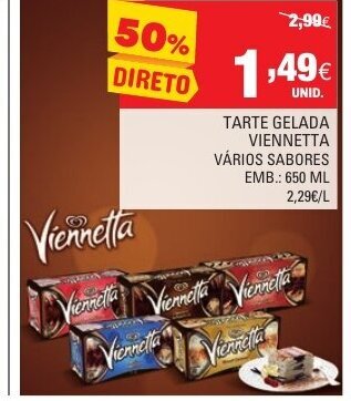 Continente Tarte Gelada Viennetta 650ml promoção