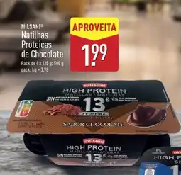 ALDI MILSANI Natilhas Proteicas de Chocolate promoção