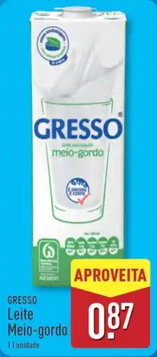 ALDI GRESSO Leite Meio-gordo promoção