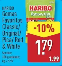 ALDI HARIBO Gomas Favoritos promoção