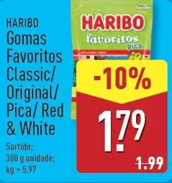 ALDI HARIBO Gomas Favoritos promoção