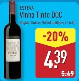 ALDI ESTEVA Vinho Tinto DOC promoção