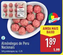 ALDI Almôndegas de Peru Nacionais promoção