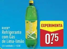 ALDI RIVER Refrigerante com Gás de Lima-limão promoção