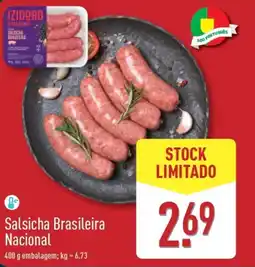 ALDI Salsicha Brasileira Nacional promoção