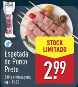 ALDI Espetada de Porco Preto promoção