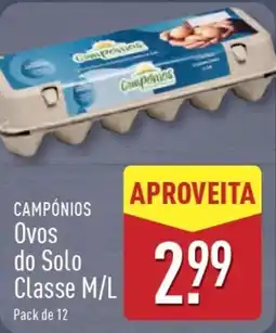 ALDI CAMPÓNIOS Ovos do Solo Classe M/L promoção