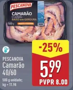 ALDI PESCANOVA Camarão 40/60 promoção