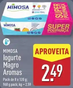 ALDI MIMOSA logurte Magro Aromas promoção