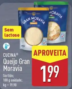 ALDI CUCINA Queijo Gran Moravia promoção