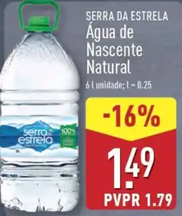 ALDI SERRA DA ESTRELA Água de Nascente Natural promoção