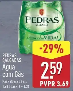 ALDI PEDRAS SALGADAS Água com Gás promoção