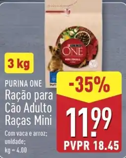 ALDI PURINA ONE Ração para Cão Adulto Raças Mini promoção