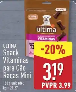 ALDI ULTIMA Snack Vitaminas para Cão Raças Mini promoção