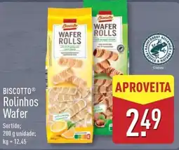 ALDI BISCOTTO Rolinhos Wafer promoção