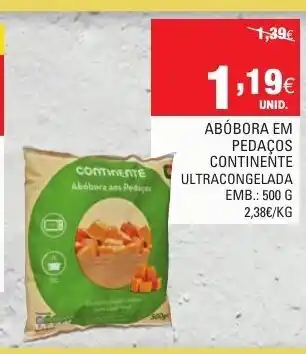 Continente Abóbora em Pedaços Continente 500g promoção