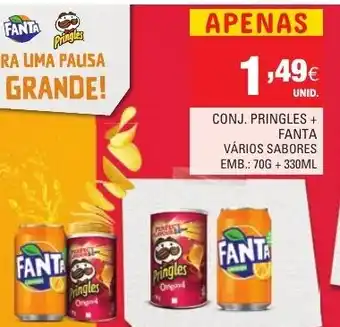 Continente Conj. Pringles + Fanta 70g + 330ml promoção