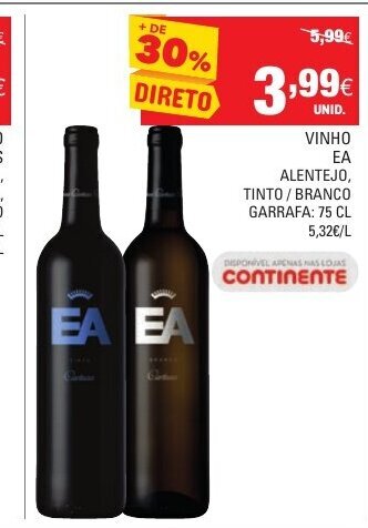 Continente Vinho EA 75cl promoção