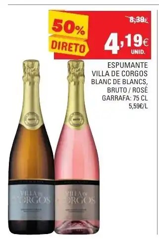 Espumante Villa de Corgos Blanc de Blancs Bruto/Rosé 75cl